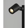 Lampadar exterior NovaLuce SPY metal, sticla, negru, transparent, GU10, IP65 - NL-9030157