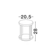 Lampadar exterior NovaLuce OPTUS metal, sticla, antracit, transparent, LED, 9W, 459lm, 3000K, IP65 - NL-9030162