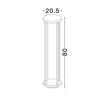 Lampadar exterior NovaLuce OPTUS metal, sticla, antracit, transparent, LED, 9W, 459lm, 3000K, IP65 - NL-9030163