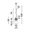 Pendul NovaLuce MOVIL metal, sticla, auriu, alb, LED, 3000K, 18W, 2335lm - 9030538