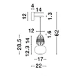 Aplica de perete NovaLuce MOVIL metal, sticla, auriu, alb, LED, 3000K, 18W, 2335lm - 9030540