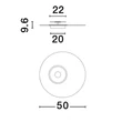 Plafoniera NovaLuce VALENTIN metal, acril, auriu, transparent, LED, 3000K, 29W, 1940lm - 9030640