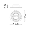 Aplica de perete NovaLuce ATENA metal, alb, LED, 3000K, 6W, 364lm - 9030737