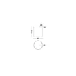 Pendul NovaLuce LUNETTE metal, negru, LED, 34W, 1453lm, 3000K - NL-9030925