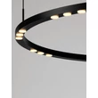 Pendul NovaLuce LUNETTE metal, negru, LED, 46W, 1879lm, 3000K - NL-9030926