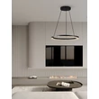 Pendul NovaLuce GREAMY metal, acril, negru, transparent, LED, 21W, 3000K, 1365 Lm - NL-9030950