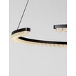 Pendul NovaLuce GREAMY metal, acril, negru, transparent, LED, 30W, 3000K, 1950 Lm - NL-9030954