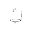 Pendul NovaLuce GREAMY metal, acril, auriu, transparent, LED, 43W, 3000K, 2795 Lm - NL-9030958