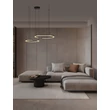 Pendul NovaLuce GREAMY metal, acril, negru, transparent, LED, 49W, 3000K, 3668 Lm - NL-9030960