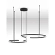 Pendul NovaLuce GREAMY metal, acril, negru, transparent, LED, 49W, 3000K, 3668 Lm - NL-9030960