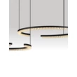 Pendul NovaLuce GREAMY metal, acril, negru, transparent, LED, 49W, 3000K, 3668 Lm - NL-9030960