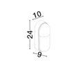 Aplica de perete exterioara NovaLuce ARROW metal, plastic, auriu, alb, LED, 9W, 562lm, 3000K, IP65 - NL-9050701