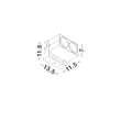 Lampa decor exterior NovaLuce ANDER metal, sticla, antracit, transparent, LED, 10W, 604lm, 3000K-4000K-5000K, IP65 - NL-9050702