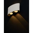 Aplica de perete exterioara NovaLuce DUOMO metal, alb, LED, 5W, 400lm, 3000K, IP54 - NL-9050730