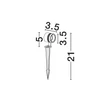 Lampa decor exterior NovaLuce SENTO metal, maro, LED, 3W, 135lm, 3000K, IP65 - NL-9050733