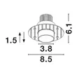 Spot incastrabil NovaLuce SELENE metal, negru, LED, 3000K, 5W, 350lm - 9052012