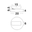 Plafoniera NovaLuce PERFECT metal, plastic, alb, LED-TRIAC, 3000K, 20W, 1655lm - 9058100