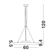 Pendul NovaLuce PERFECT metal, plastic, alb, LED, 2700K-6000K, 40W, 4490lm - 9058121