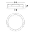 Spot incastrabil NovaLuce PERFECT metal, plastic, alb, LED, 2700K-6000K, 24W, 2340lm - 9058123