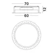 Spot incastrabil NovaLuce PERFECT metal, plastic, alb, LED, 2700K-6000K, 40W, 4490lm - 9058125