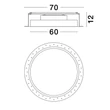 Spot incastrabil NovaLuce PERFECT metal, plastic, negru, alb, LED, 2700K-6000K, 40W, 4490lm - 9058126