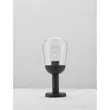 Lampadar exterior NovaLuce Omika metal, sticla, gri, transparent, E27, IP54 - NL-9060195