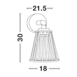 Aplica de perete exterioara NovaLuce Carina metal, negru, LED, 3000K, 6W, 279.09lm, IP65 - NL-9060208