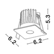 Spot incastrabil NovaLuce ONO metal, alb, LED, 3000K, 8W, 340lm - 9060210