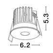 Spot incastrabil NovaLuce ONO metal, negru, LED, 3000K, 8W, 340lm - 9060211