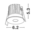 Spot incastrabil NovaLuce ONO metal, alb, LED, 3000K, 8W, 340lm - 9060212