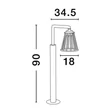 Lampadar exterior NovaLuce Carina metal, negru, LED, 3000K, 6W, 279.54lm, IP65 - NL-9060213