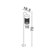Lampadar exterior NovaLuce MOTLEY metal, maro, LED, 9W, 395lm, 3000K, IP65 - NL-9060231