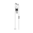 Lampadar exterior NovaLuce MOTLEY metal, negru, LED, 9W, 395lm, 3000K, IP65 - NL-9060232