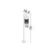 Lampadar exterior NovaLuce MOTLEY metal, maro, LED, 9W, 395lm, 3000K, IP65 - NL-9060233