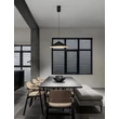 Pendul NovaLuce LUI metal, negru, LED, 12W, 767lm, 3000K - NL-9060253