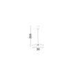 Pendul NovaLuce MIRA metal, negru, LED, 8W, 689lm, 3000K - NL-9060255