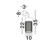 Aplica de perete exterioara NovaLuce MOTLEY metal, maro, LED, 9W, 395lm, 3000K, IP65 - NL-9060321