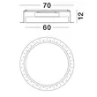 Spot incastrabil NovaLuce PERFECT metal, plastic, alb, LED-TRIAC, 3000K, 40W, 4490lm - 9060700