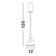 Pendul NovaLuce DOC metal, sticla, auriu, transparent, LED, 3000K, 5W, 250lm - 9060900