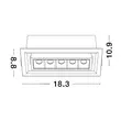 Spot incastrabil NovaLuce CANTIA metal, negru, alb, LED, 3000K, 8W, 710lm - 9070131