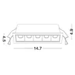 Spot incastrabil NovaLuce AKIRA metal, alb, LED, 3000K, 11W, 740lm - 9070143