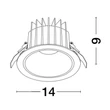 Spot incastrabil NovaLuce BRADY metal, alb, negru, LED, 3000K, 20W, 1840lm, IP67 - 9070155