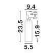 Sursa de lumina pentru sine trifazate NovaLuce EURIKA metal, alb, LED, 3000K, 10W, 645lm - 9070159