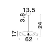 Pendul NovaLuce WABI metal, hartie, alb, maro, E27 - NL-9070620