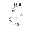 Pendul NovaLuce WABI metal, hartie, negru, alb, E27 - NL-9070622