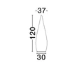 Lampadar NovaLuce WABI metal, hartie, alb, E27 - NL-9070624