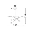 Pendul NovaLuce NORDIK metal, negru, LED, 3000K, 40W, 690lm - NL-9080122