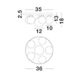 Plafoniera NovaLuce EDEM metal, sticla, negru, alb, G9 - NL-9080129