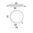 Plafoniera NovaLuce ODREY metal, acril, alb, LED, 3000K, 30W - NL-9081207