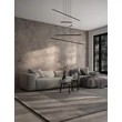 Pendul NovaLuce GRATTA metal, negru, LED, 49W, 1715lm, 3200K - NL-9081805
